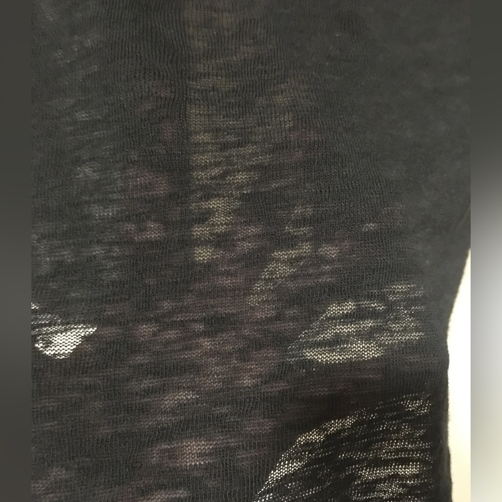 Charlotte Russe Black Heathered Crochet Lace Accent Top XS - Picture 8 of 13